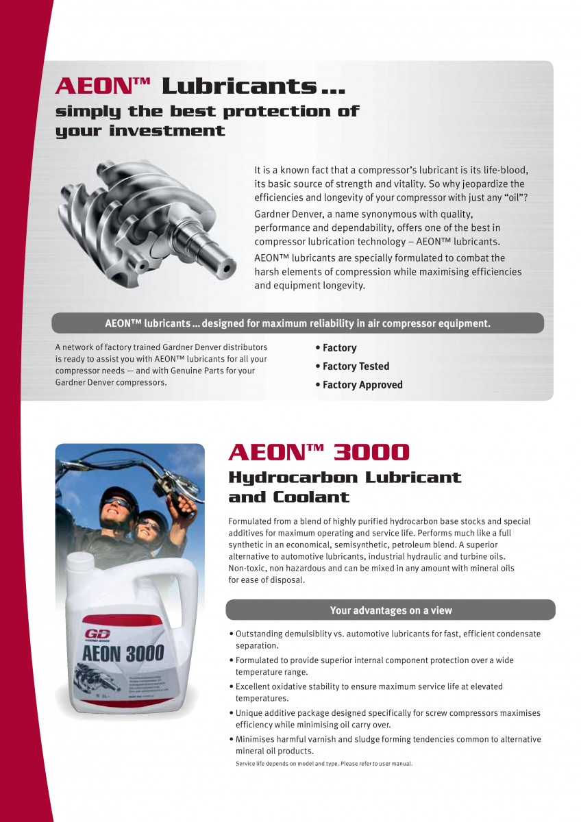 Компрессорное масло AEON 3000 в Минске - дополнительная информация