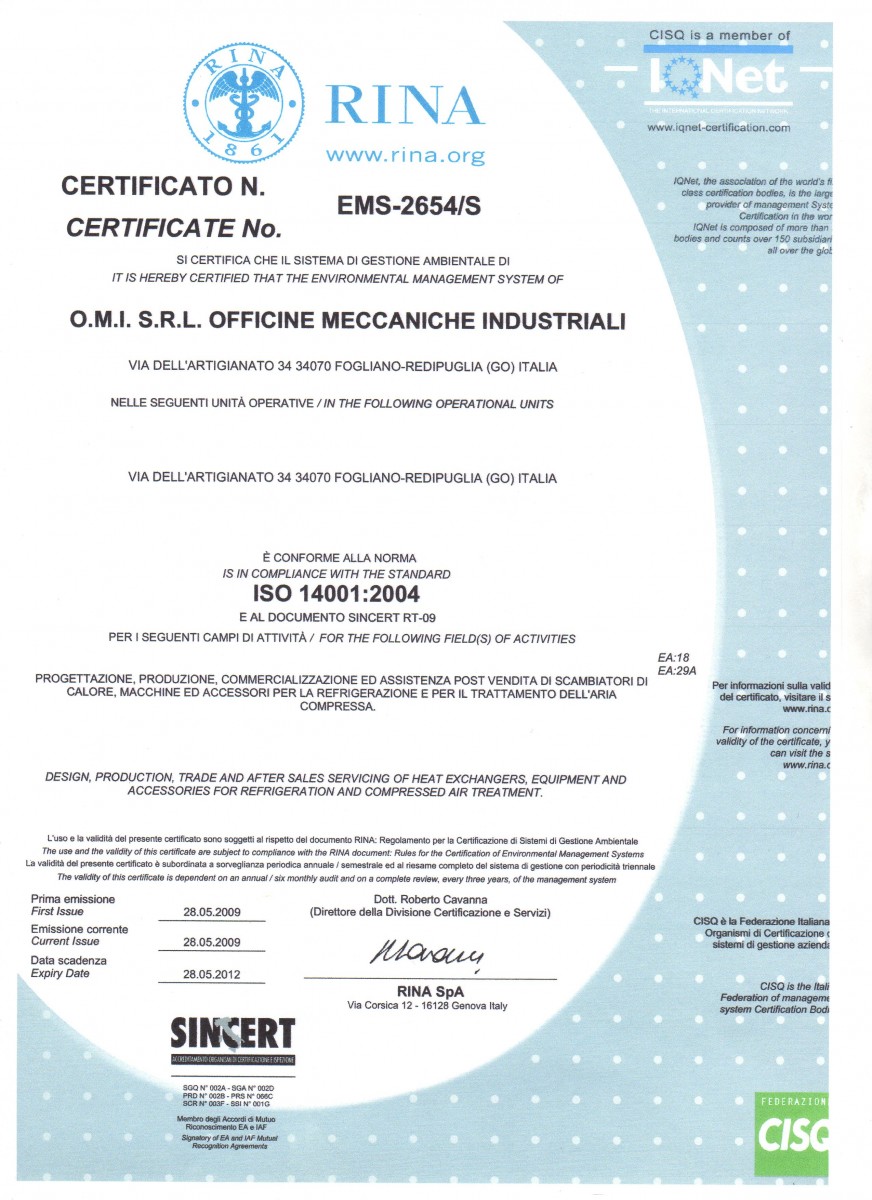 Сертификат OMI - 3