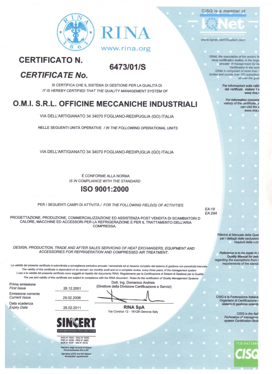 Сертификат OMI - 4